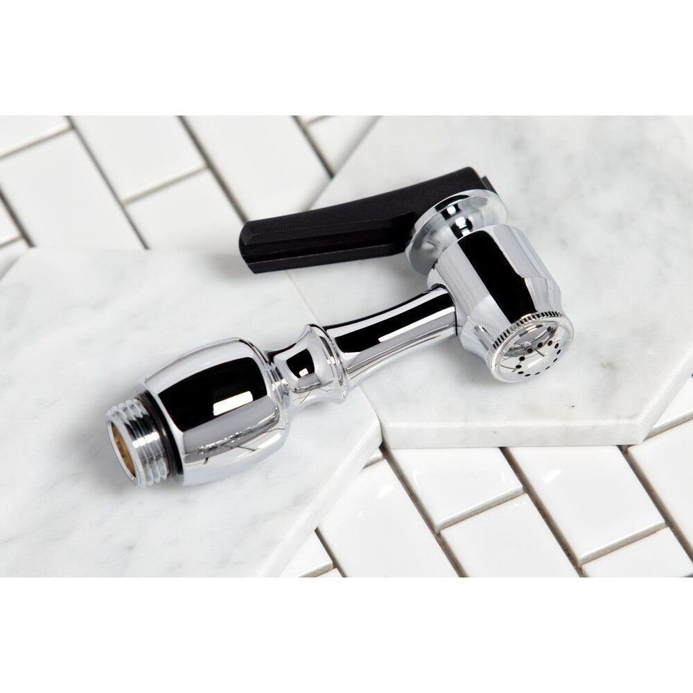 Kingston Brass Heritage Bridge Kitchen Faucet with Brass Sprayer