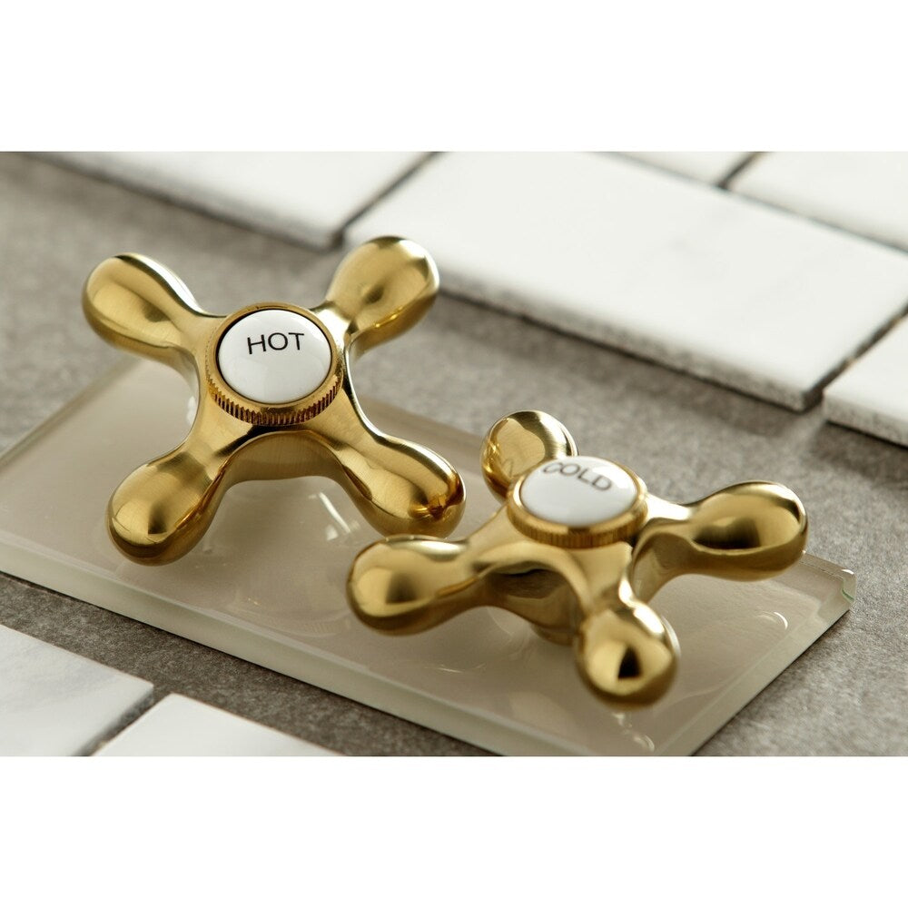 Kingston Brass Heritage Bridge Kitchen Faucet with Brass Sprayer