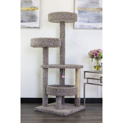 New Cat Condos Solid Wood Sturdy Cat Tower with Beds